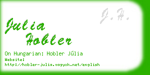 julia hobler business card
